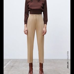 New Zara office pants in tan color with tags